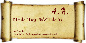 Alföldy Nátán névjegykártya